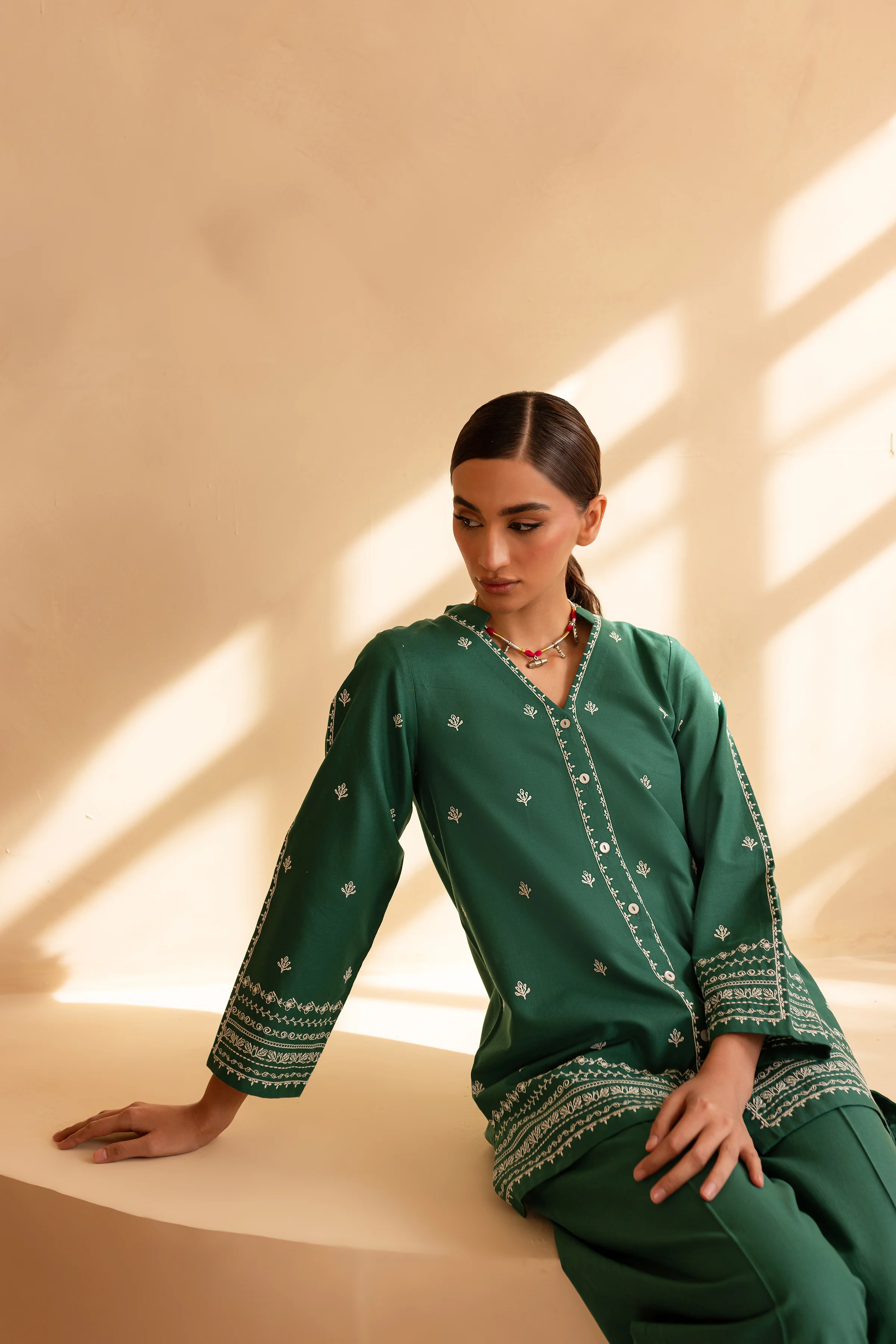 Vengert 2Pc - Embroidered Khaddar Dress - Image 5